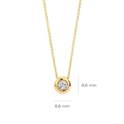 Blush LG3006Y 14 Karaat geelgouden collier met hanger Lab Grown Diamond 0.15CRT