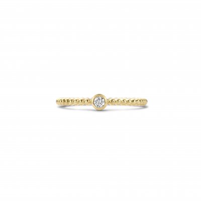 Gouden Ring Met Zirkonia