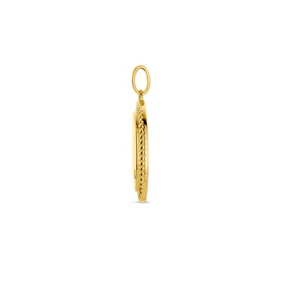 14krt gouden Graveerhanger diamant 0.01ct h p