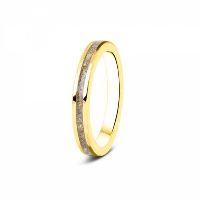 14krt gouden U-tube ring maat 58