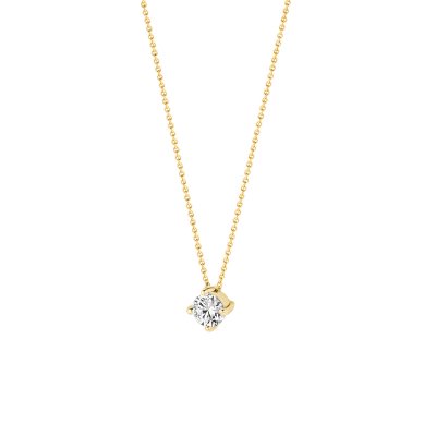 Geelgouden Collier Met Zirkonia