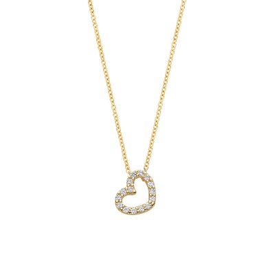 Blush collier hartje met zirkonia 3072YZI 