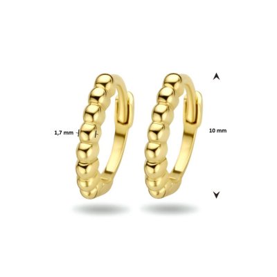 4024839 Geelgoud klapoorringen bolletje