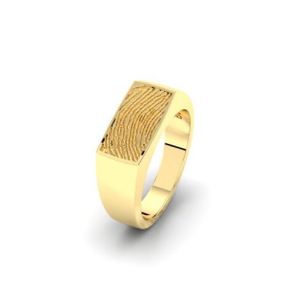 Silent Memories Gouden Vingerafdruk Ring