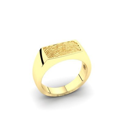 Silent Memories Gouden Vingerafdruk Ring