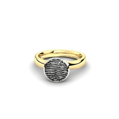 Silent Memories Bicolor Vingerafdruk Ring