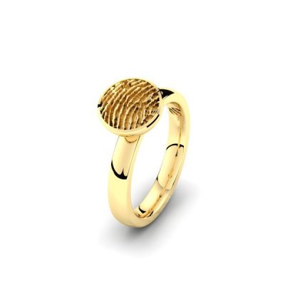 Silent Memories Gouden Vingerafdruk Ring