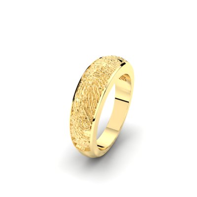 Silent Memories Gouden Vingerafdruk Ring