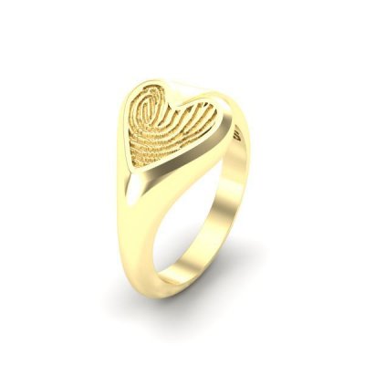 Silent Memories Gouden Vingerafdruk Ring