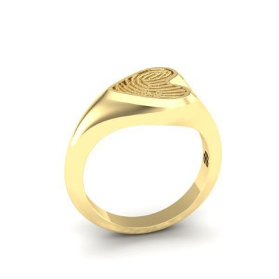 Silent Memories Gouden Vingerafdruk Ring