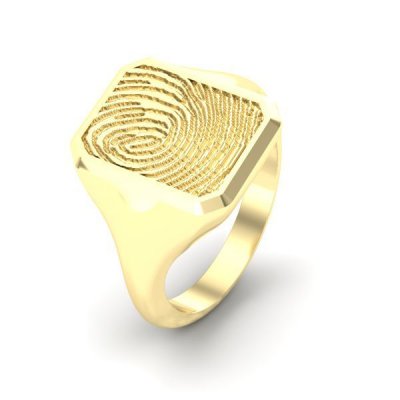 Silent Memories Gouden Vingerafdruk Ring