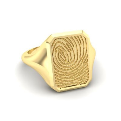 Silent Memories Gouden Vingerafdruk Ring