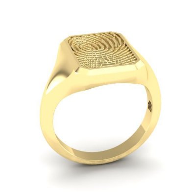 Silent Memories Gouden Vingerafdruk Ring