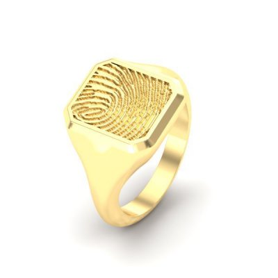 Silent Memories Gouden Vingerafdruk Ring