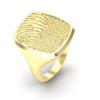 Silent Memories Gouden Vingerafdruk Ring