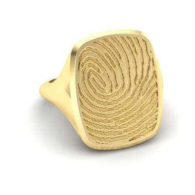 Silent Memories Gouden Vingerafdruk Ring