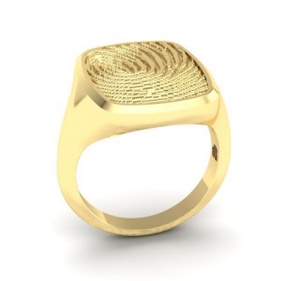 Silent Memories Gouden Vingerafdruk Ring