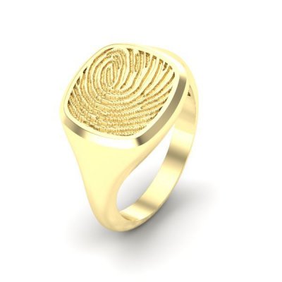 Silent Memories Gouden Vingerafdruk Ring