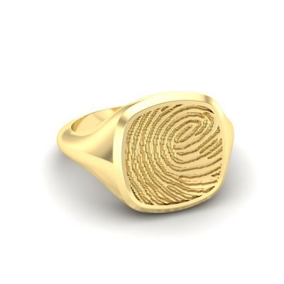 Silent Memories Gouden Vingerafdruk Ring