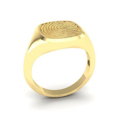 Silent Memories Gouden Vingerafdruk Ring