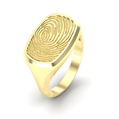 Silent Memories Gouden Vingerafdruk Ring