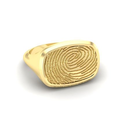 Silent Memories Gouden Vingerafdruk Ring