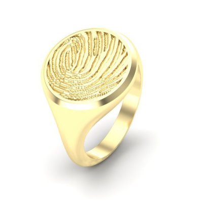 Silent Memories Gouden Vingerafdruk Ring