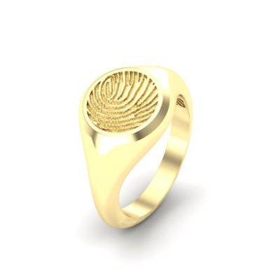 Silent Memories Gouden Vingerafdruk Ring