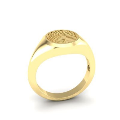 Silent Memories Gouden Vingerafdruk Ring