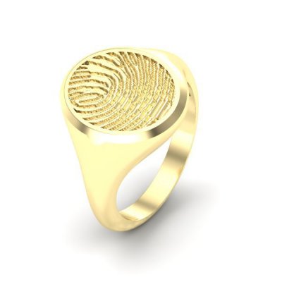 Silent Memories Gouden Vingerafdruk Ring