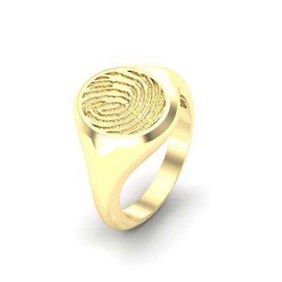 Silent Memories Gouden Vingerafdruk Ring