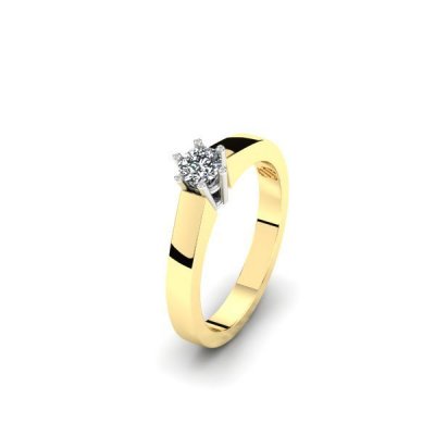 Silent Memories Bicolor Ring met Herinneringsdiamant