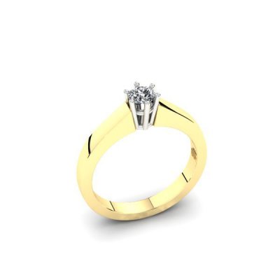 Silent Memories Bicolor Ring met Herinneringsdiamant