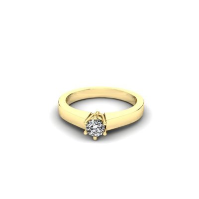 Silent Memories Gouden Ring met Herinneringsdiamant