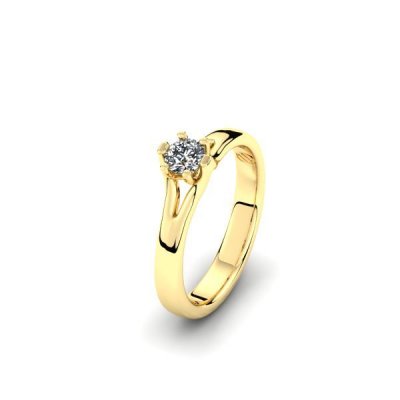 Silent Memories Gouden Ring met Herinneringsdiamant