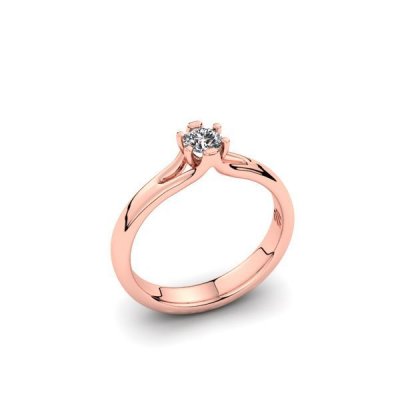 Silent Memories Roségouden Ring met Herinneringsdiamant