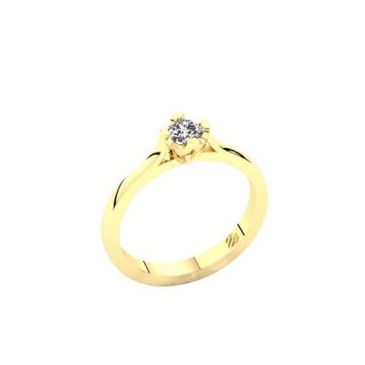 Silent Memories Gouden Ring met Herinneringsdiamant