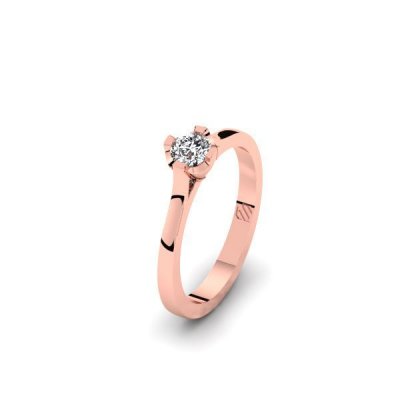 Silent Memories Roségouden Ring met Herinneringsdiamant