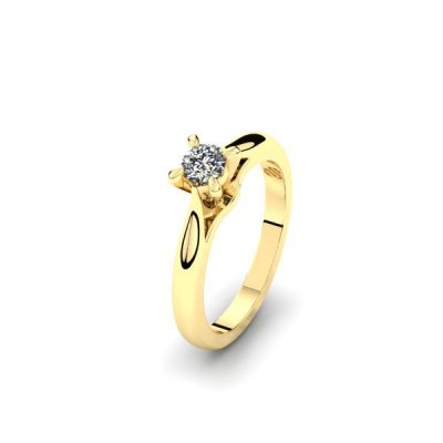 Silent Memories Gouden Ring met Herinneringsdiamant