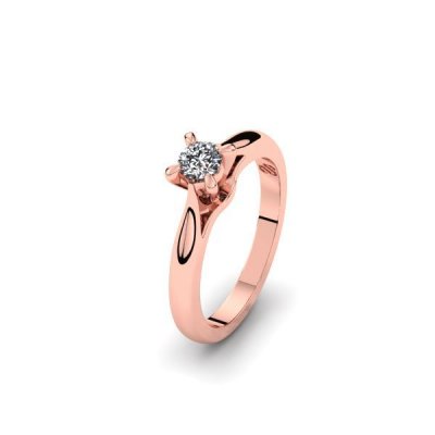 Silent Memories Roségouden Ring met Herinneringsdiamant