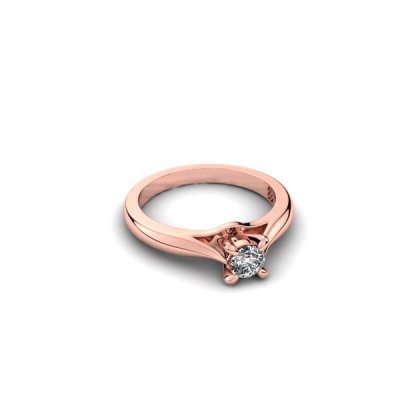 Silent Memories Roségouden Ring met Herinneringsdiamant