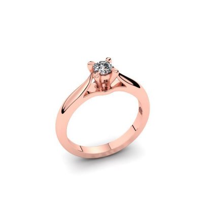 Silent Memories Roségouden Ring met Herinneringsdiamant