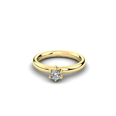 Silent Memories Gouden Ring met Herinneringsdiamant