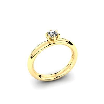 Silent Memories Gouden Ring met Herinneringsdiamant