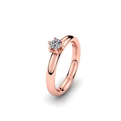 Silent Memories Roségouden Ring met Herinneringsdiamant