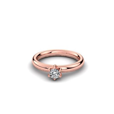 Silent Memories Roségouden Ring met Herinneringsdiamant