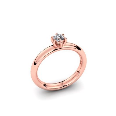 Silent Memories Roségouden Ring met Herinneringsdiamant