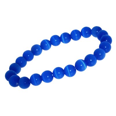 Armband kattenoog blauw konings