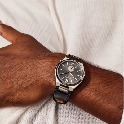 Citizen sapphire leren band