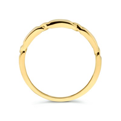 Geel gouden ring schakelmotief